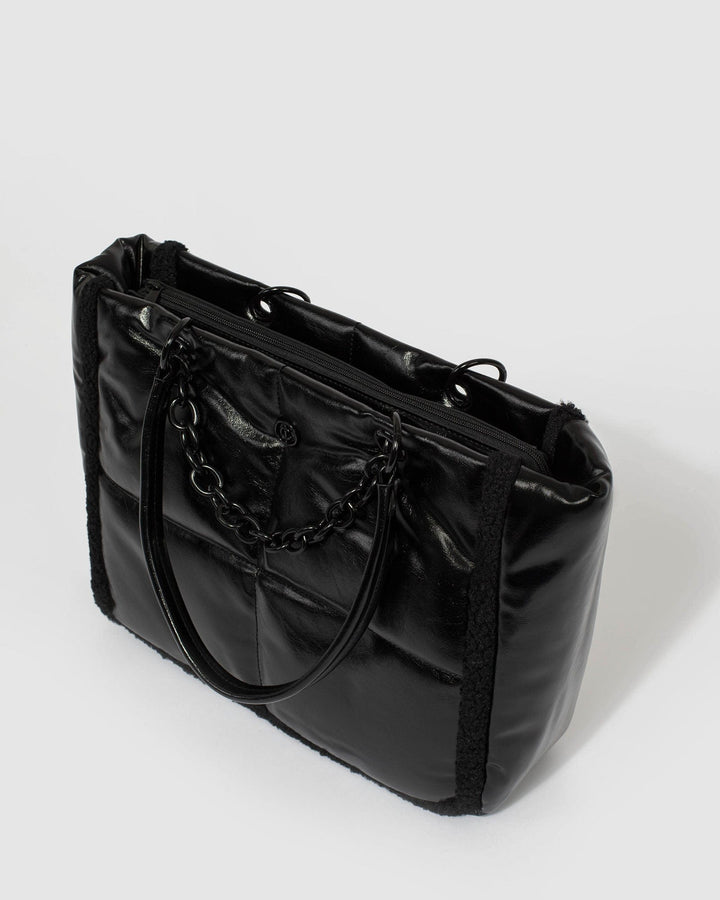 Colette by Colette Hayman Black Rachel Chain Tote Bag