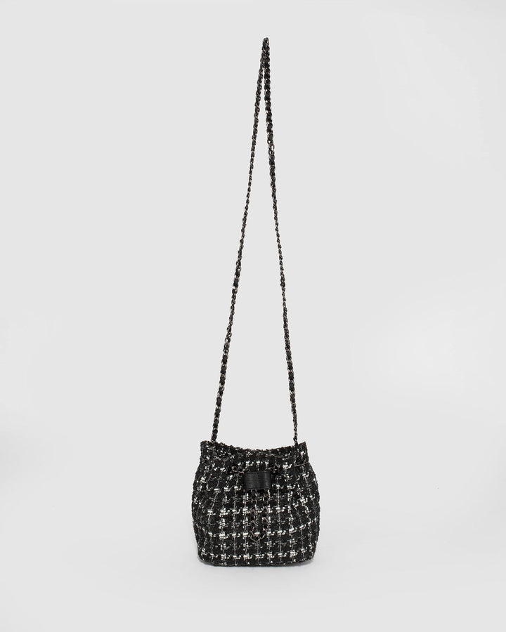 Colette by Colette Hayman Black & White Rana Mini Bucket Bag