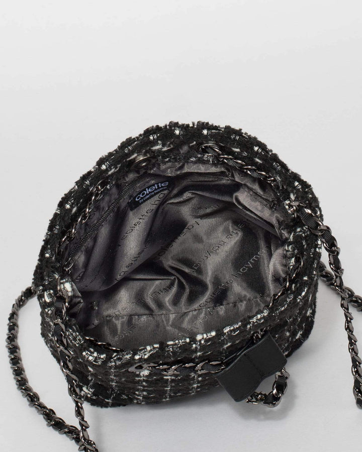 Colette by Colette Hayman Black Rana Mini Bucket Bag