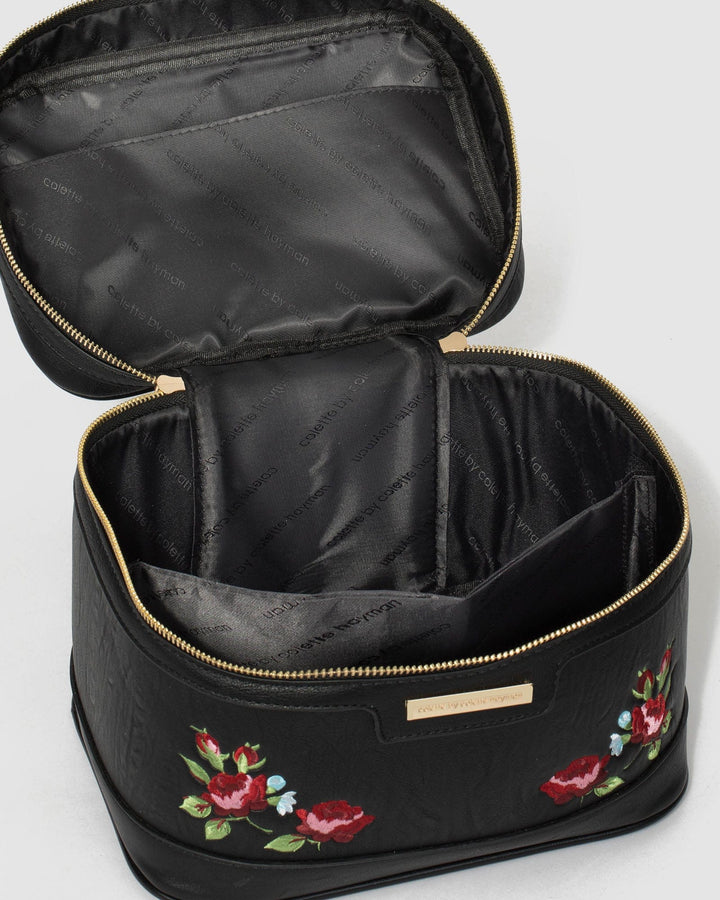 Colette by Colette Hayman Black Rose Cosmetic Case