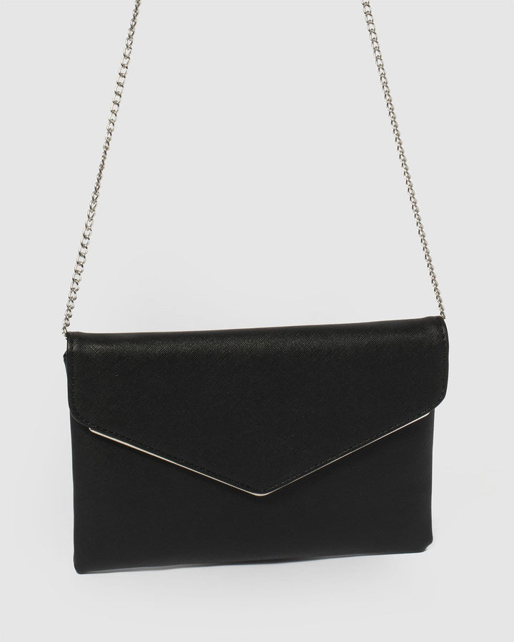 Black Saffiano Samantha Clutch Bag | Clutch Bags