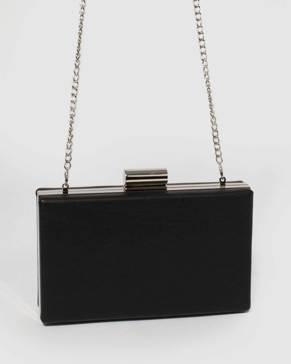 Black Sally Smooth Hardcase Clutch Bag | Clutch Bags