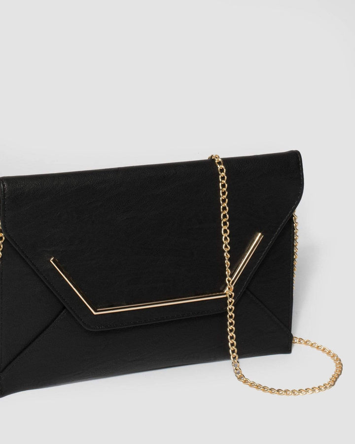 Black Samantha Square Clutch Bag | Clutch Bags
