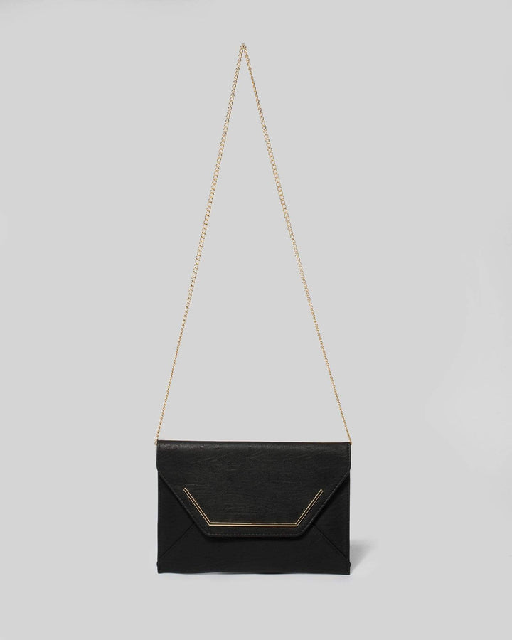 Black Samantha Square Clutch Bag | Clutch Bags