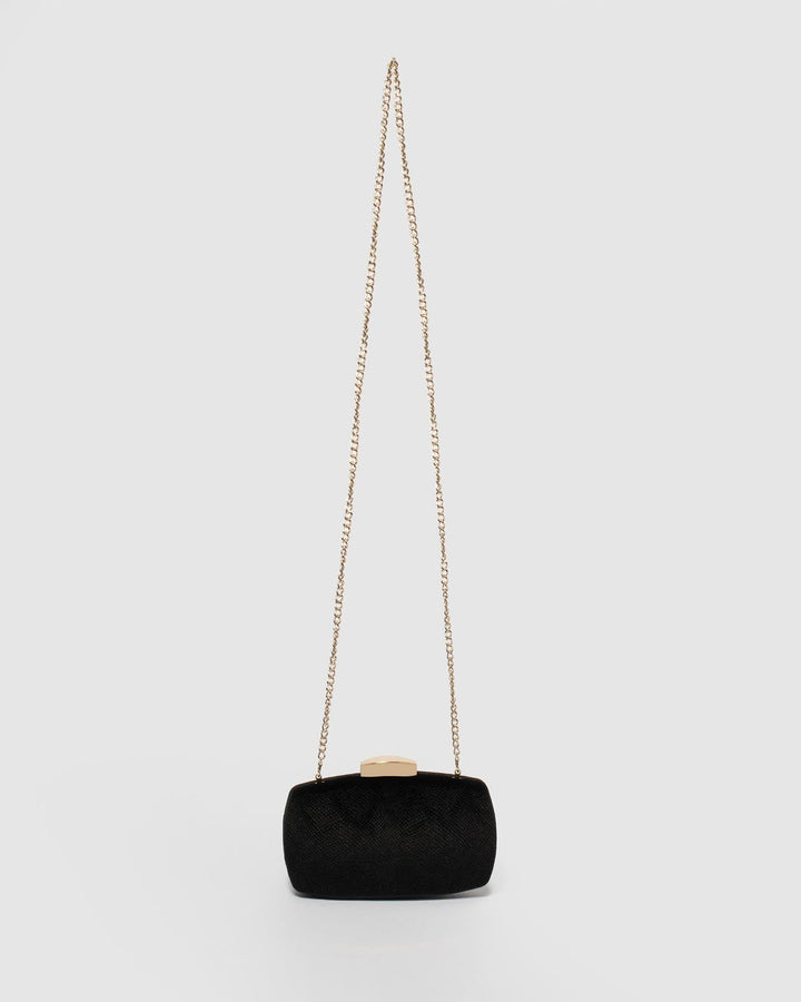 Black Samara Hardcase Clutch Bag | Clutch Bags