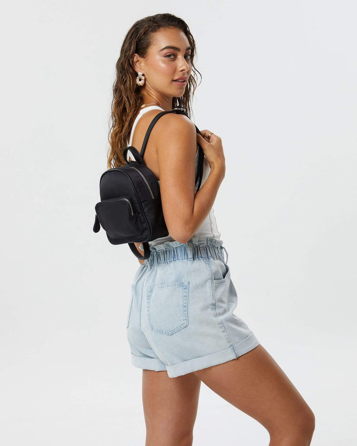 Black Serena Mini Backpack | Backpacks