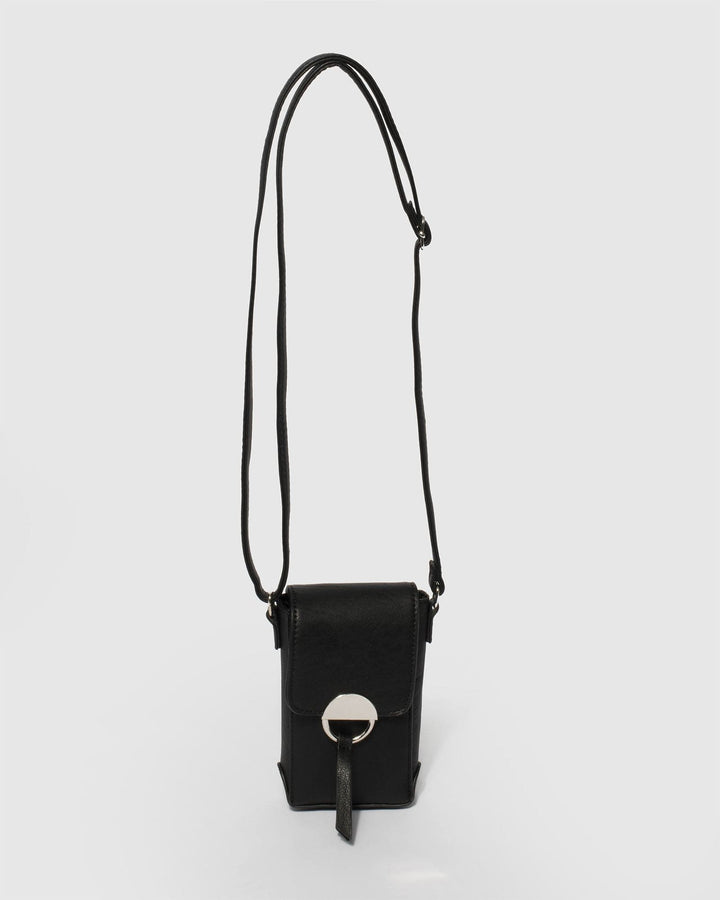 Colette by Colette Hayman Black Smooth Mobile Crossbody Bag