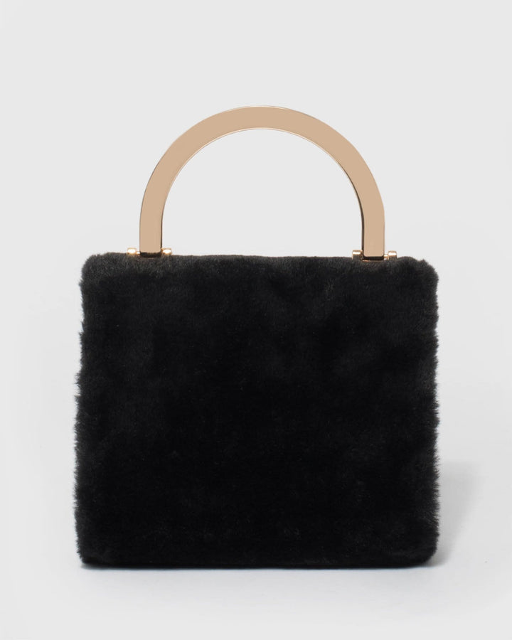 Black Soft Mini Top Handle Bag | Mini Bags