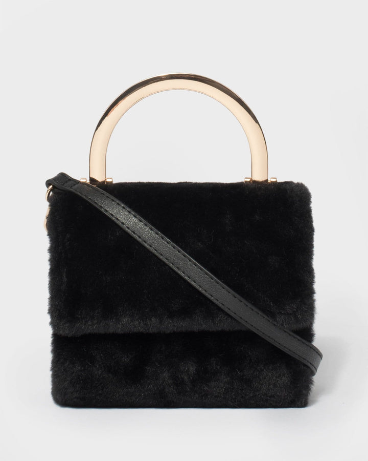 Black Soft Mini Top Handle Bag | Mini Bags