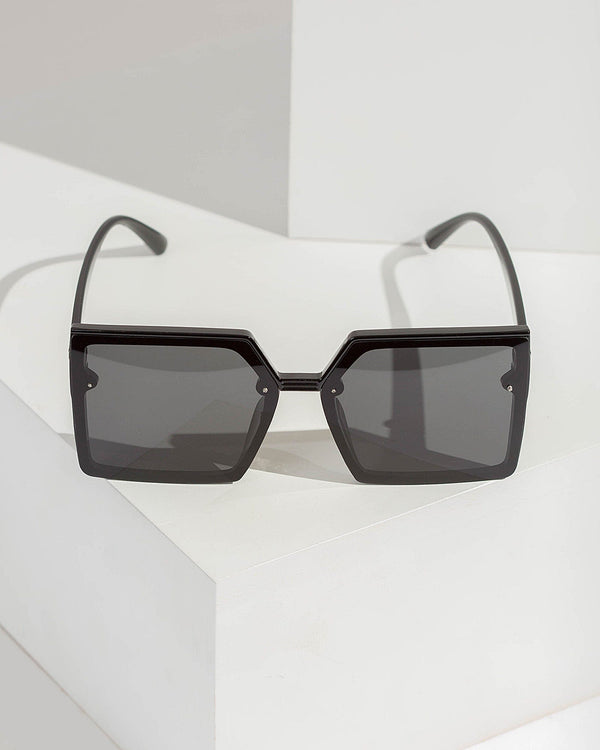 Colette by Colette Hayman Black Square Sunglasses
