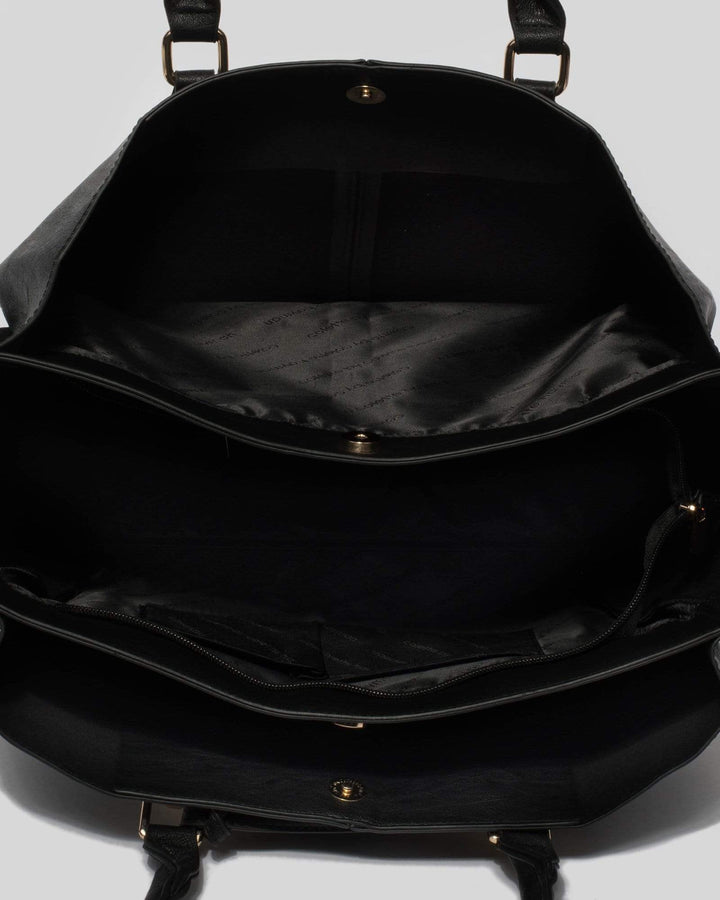 Black Stacey Tassel Tote Bag | Tote Bags