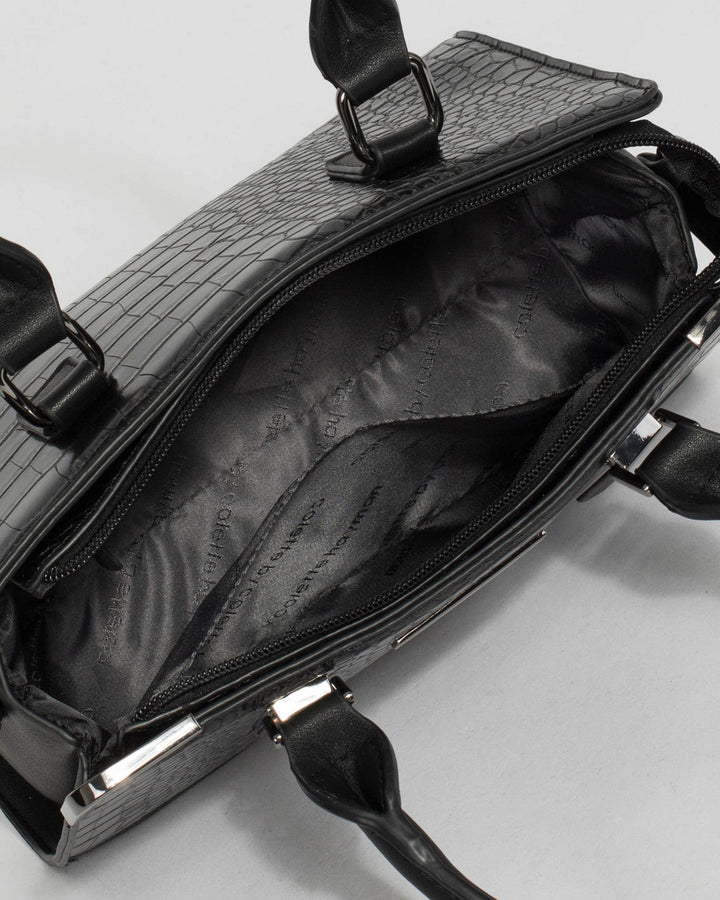 Black Stef Panel Tote Bag | Tote Bags