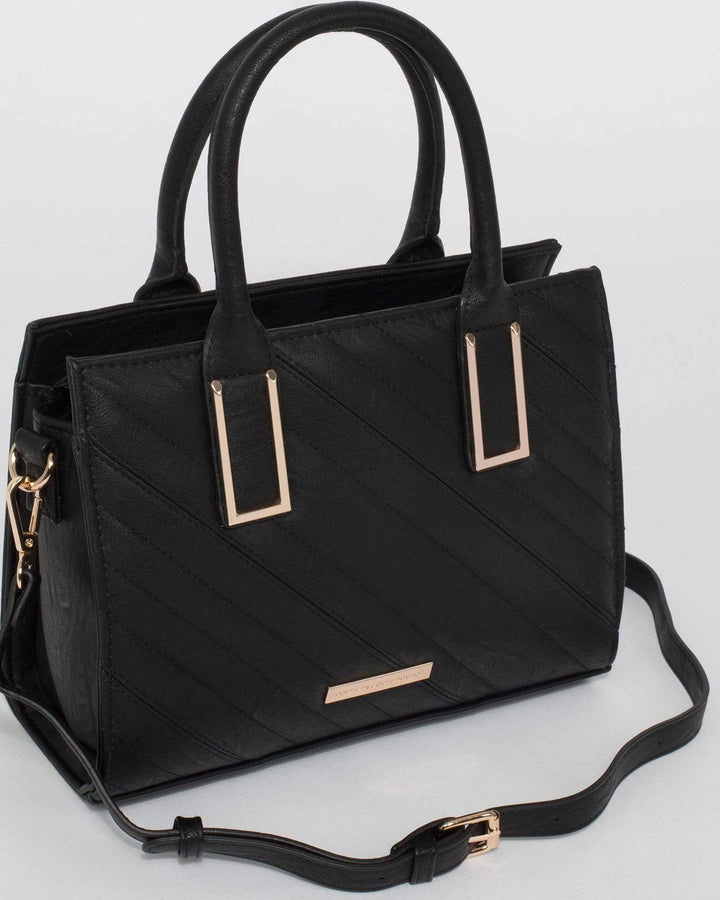 Black Stef Stripe Panel Mini Bag | Mini Bags
