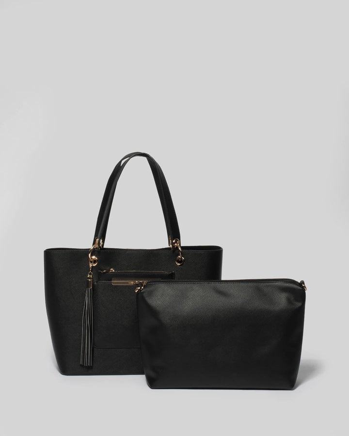 Black Tia Basic Tote Bag | Tote Bags