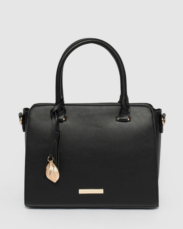 Black Tina Tag Tote Bag | Tote Bags