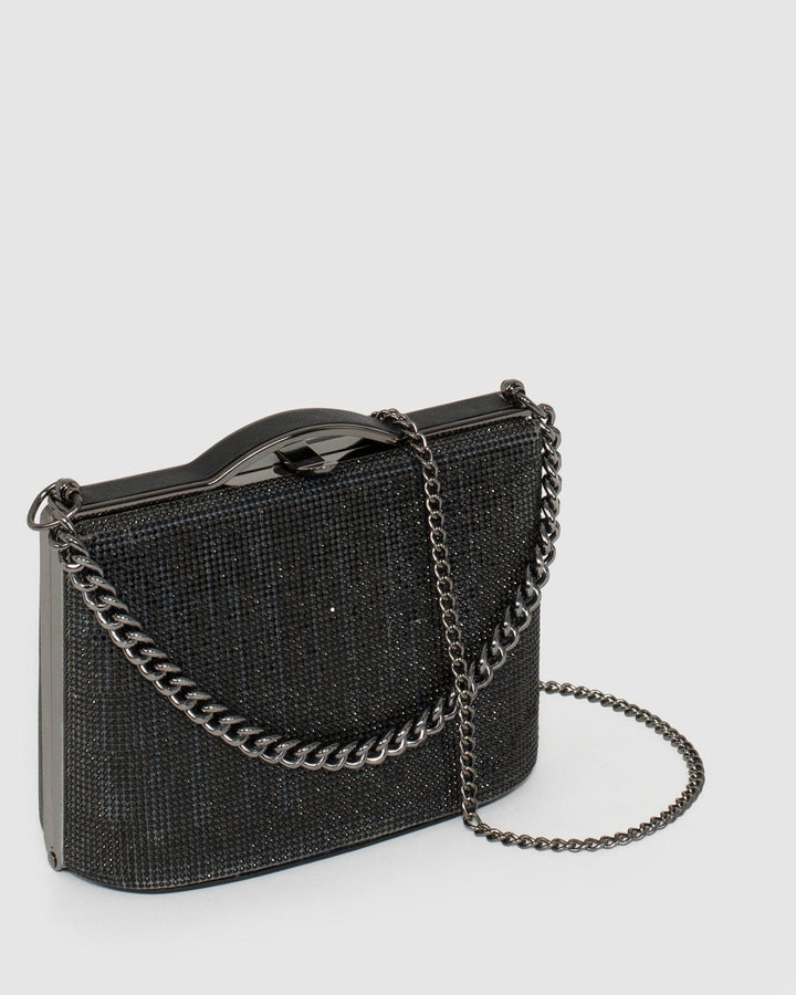 Black Tullia Chain Bag | Clutch Bags
