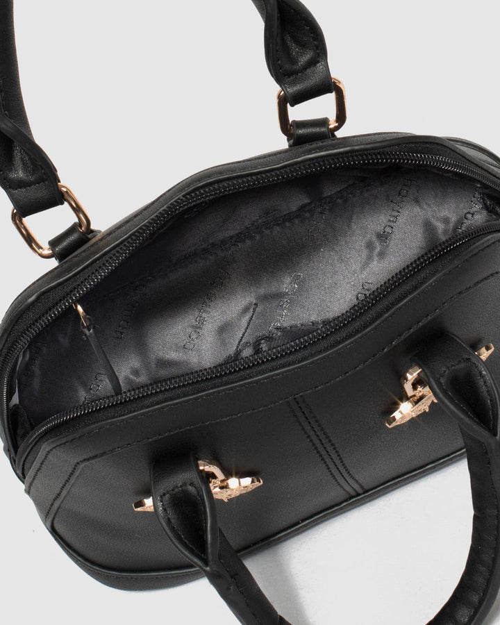 Black Vika Bee Mini Tote Bag | Mini Bags