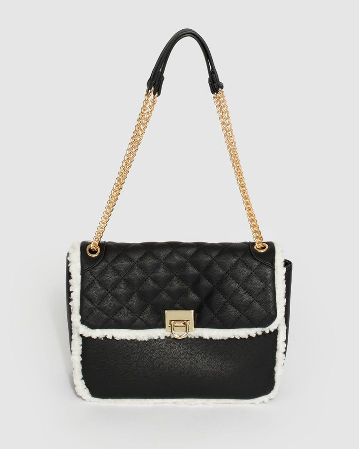Black Villette Trim Crossbody Bag | Crossbody Bags