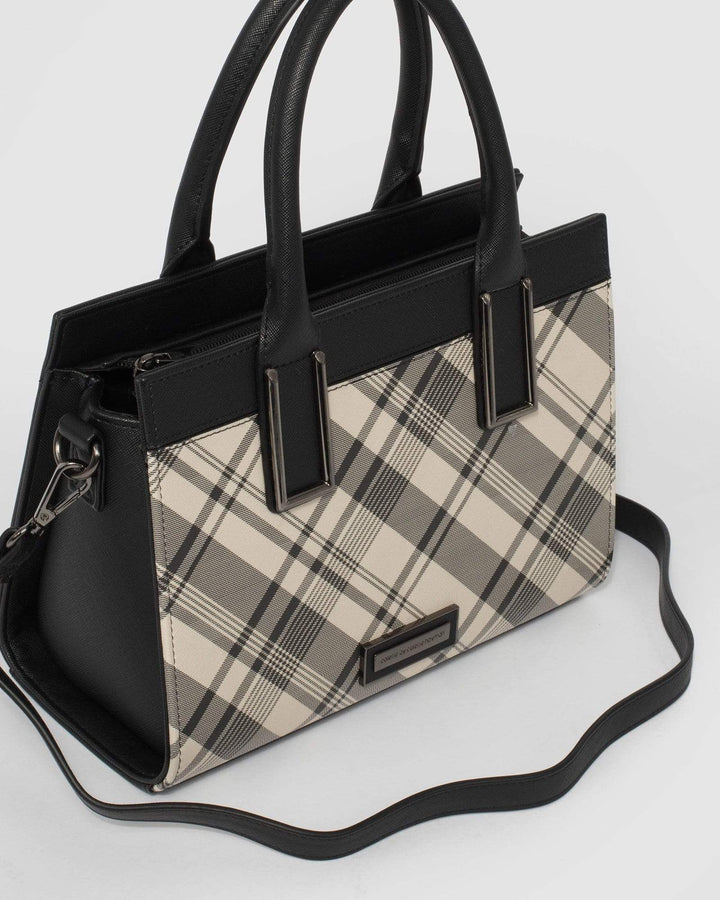 Black & White Check Stef Mini Bag | Mini Bags