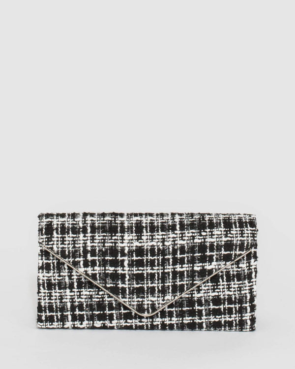 Black & White Sammie Clutch Bag | Clutch Bags