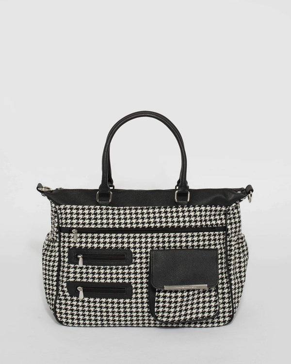 Black & White Triple Zip Baby Bag | Baby Bags