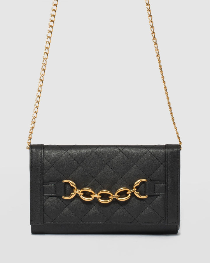 Black Zadie Chain Clutch Bag | Clutch Bags