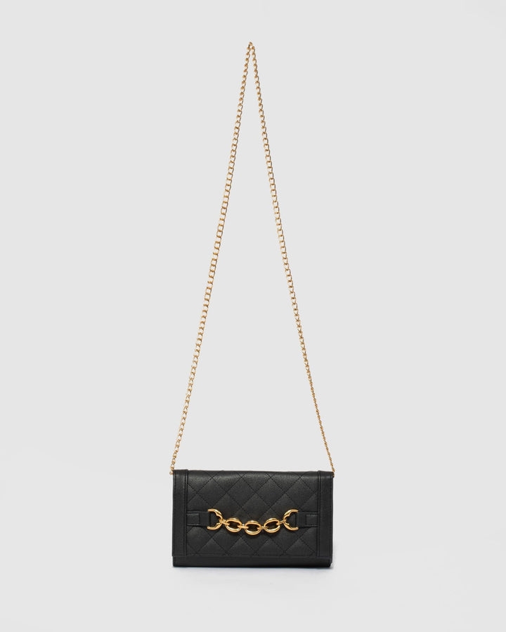 Black Zadie Chain Clutch Bag | Clutch Bags