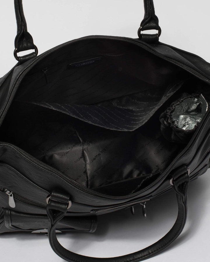 Black Zip Pocket Baby Bag | Baby Bags