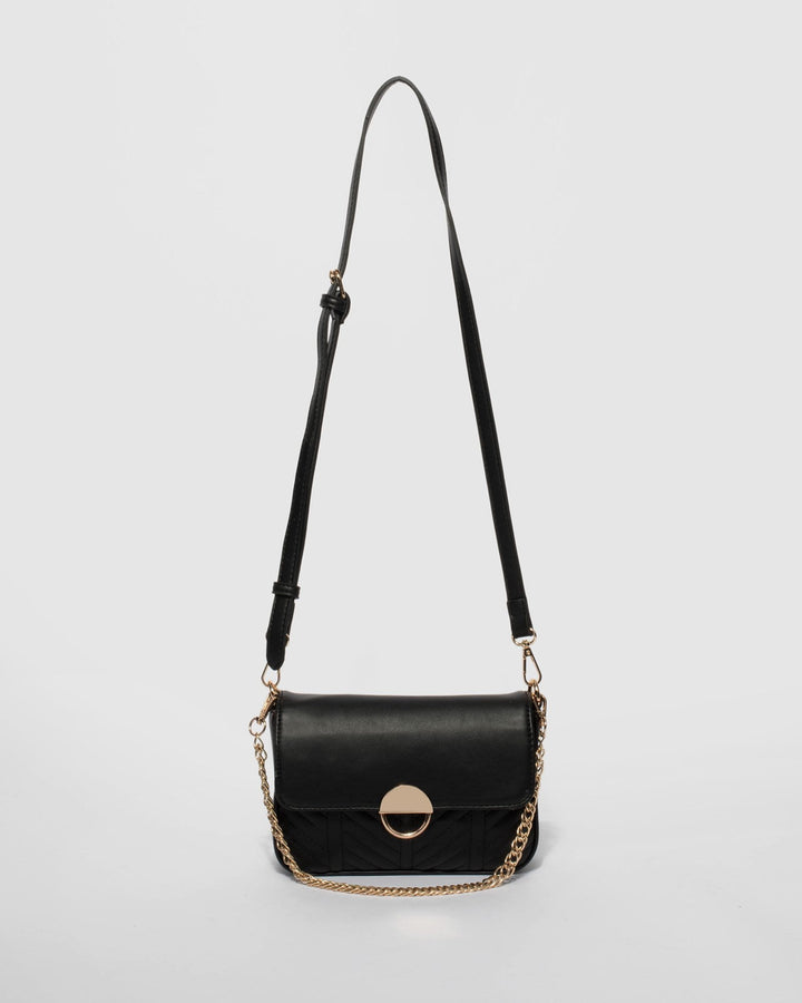 Black Zoe Quilt Crossbody Bag | Crossbody Bags