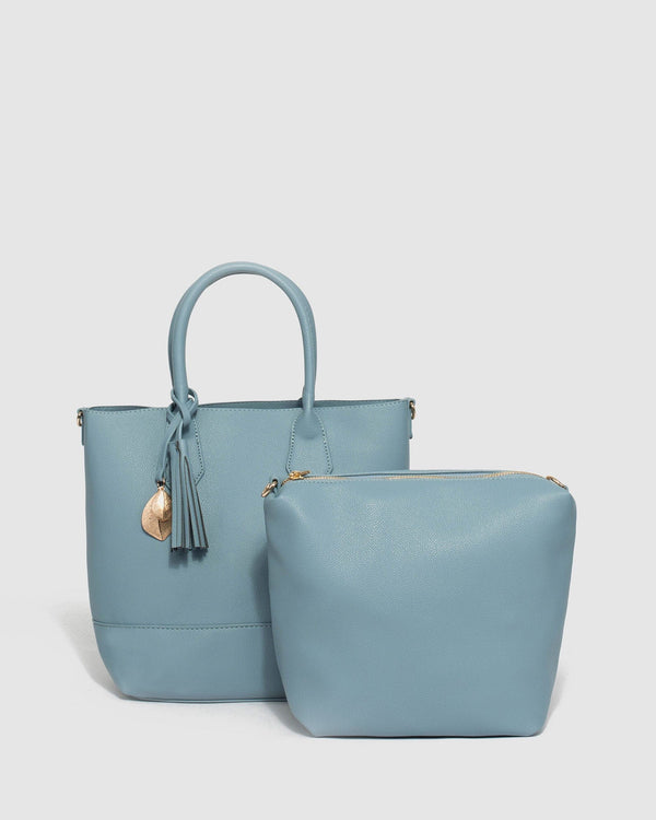Blue Achala Tassel Tote Bag | Tote Bags