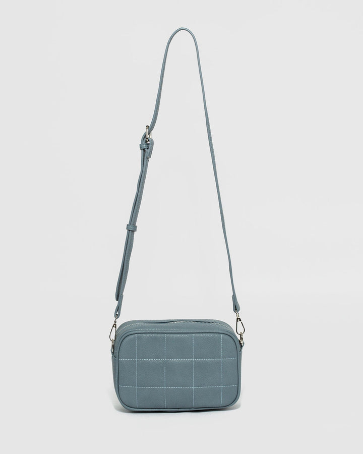 Blue Quilted Crossbody Bag | Crossbody Bags