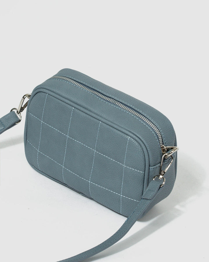 Blue Quilted Crossbody Bag | Crossbody Bags