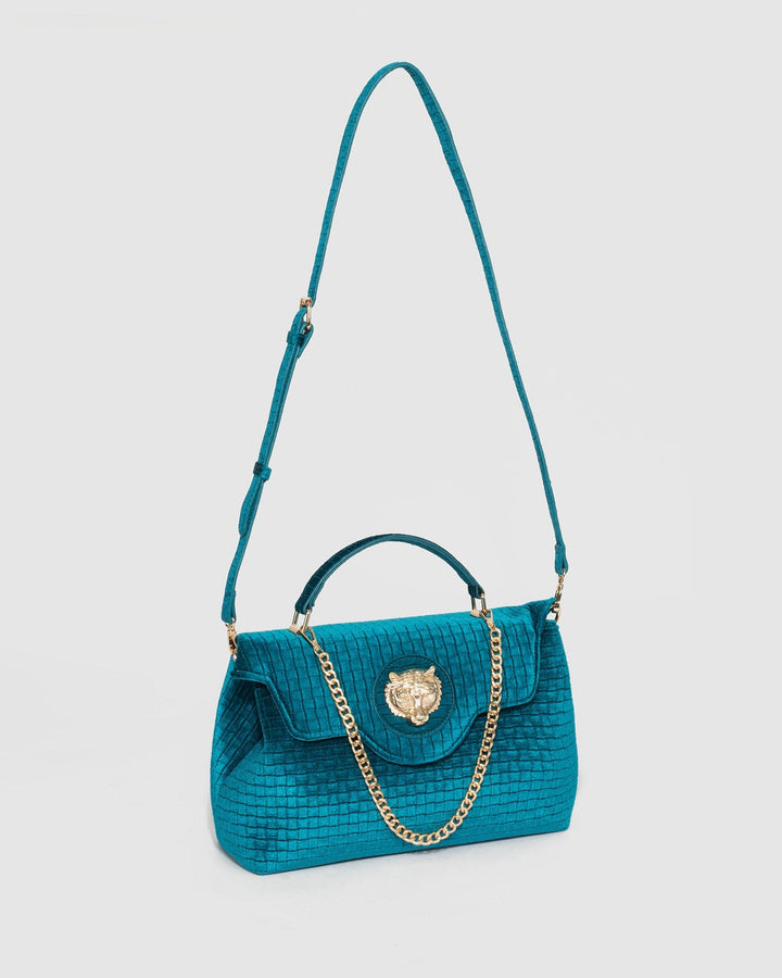 Colette by Colette Hayman Blue Asma Chain Lion Bag