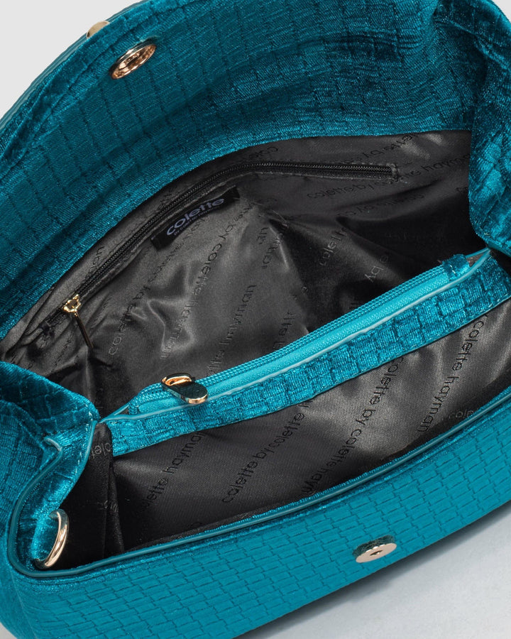 Colette by Colette Hayman Blue Asma Chain Lion Bag