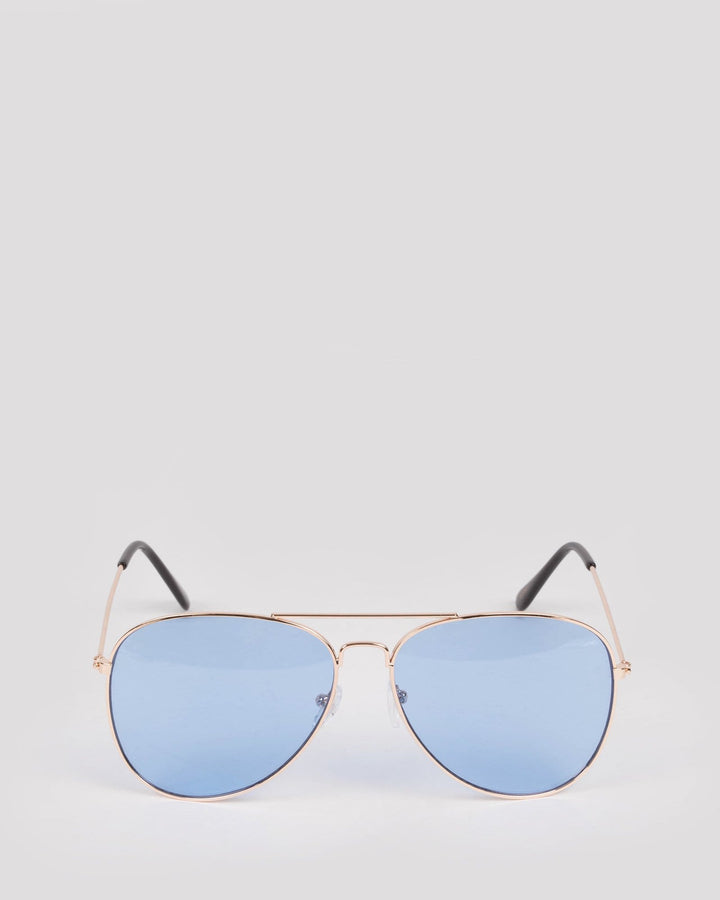 Blue Aviator Sunglasses | Sunglasses