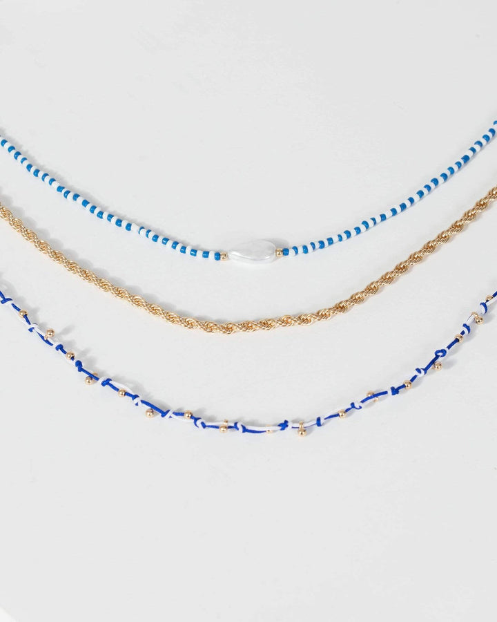Blue Beaded Multi Pack Necklaces | Necklaces