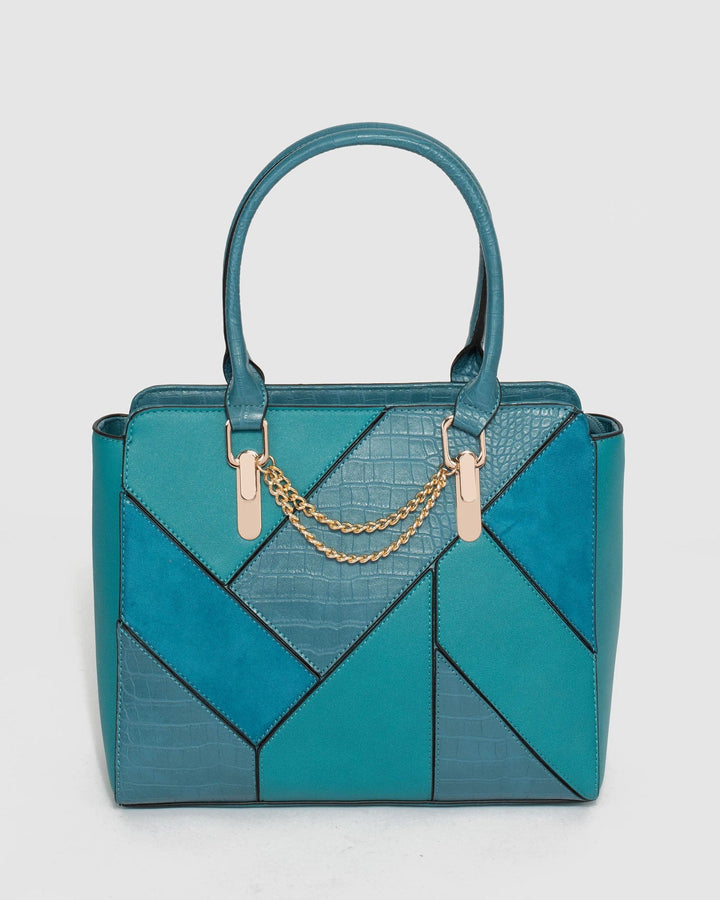 Blue Camilla Chain Tote Bag | Tote Bags