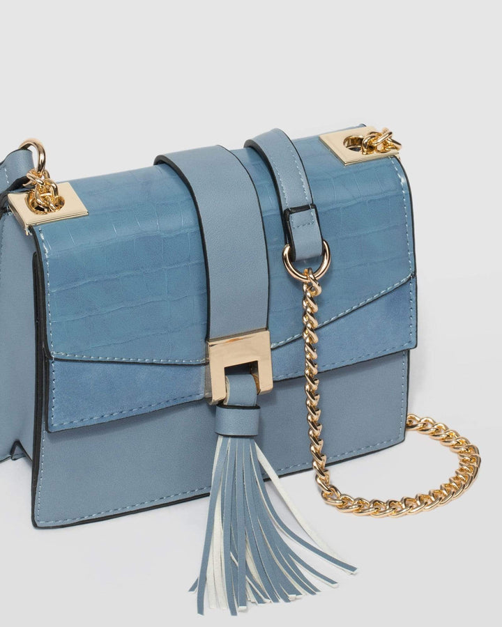 Blue Ciara Tassel Crossbody Bag | Crossbody Bags