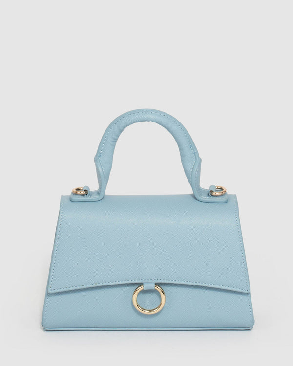 Blue Coraline Top Handle Bag | Mini Bags
