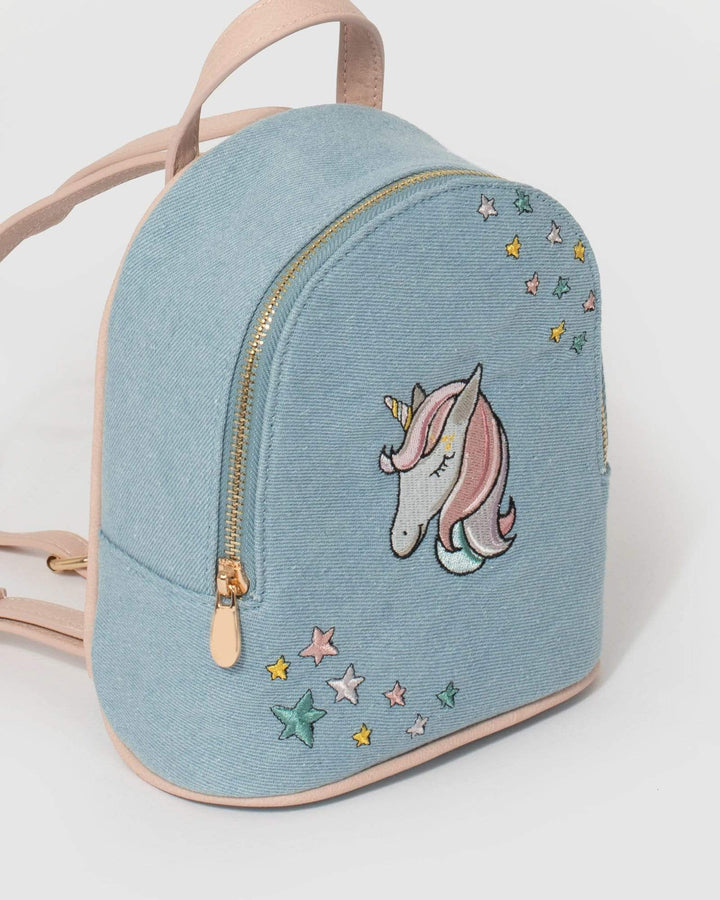Blue Denim Kids Magical Unicorn Backpack | Mini Bags