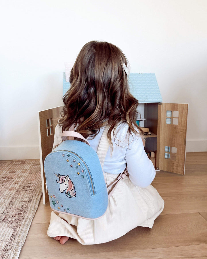 Blue Denim Kids Magical Unicorn Backpack | Mini Bags
