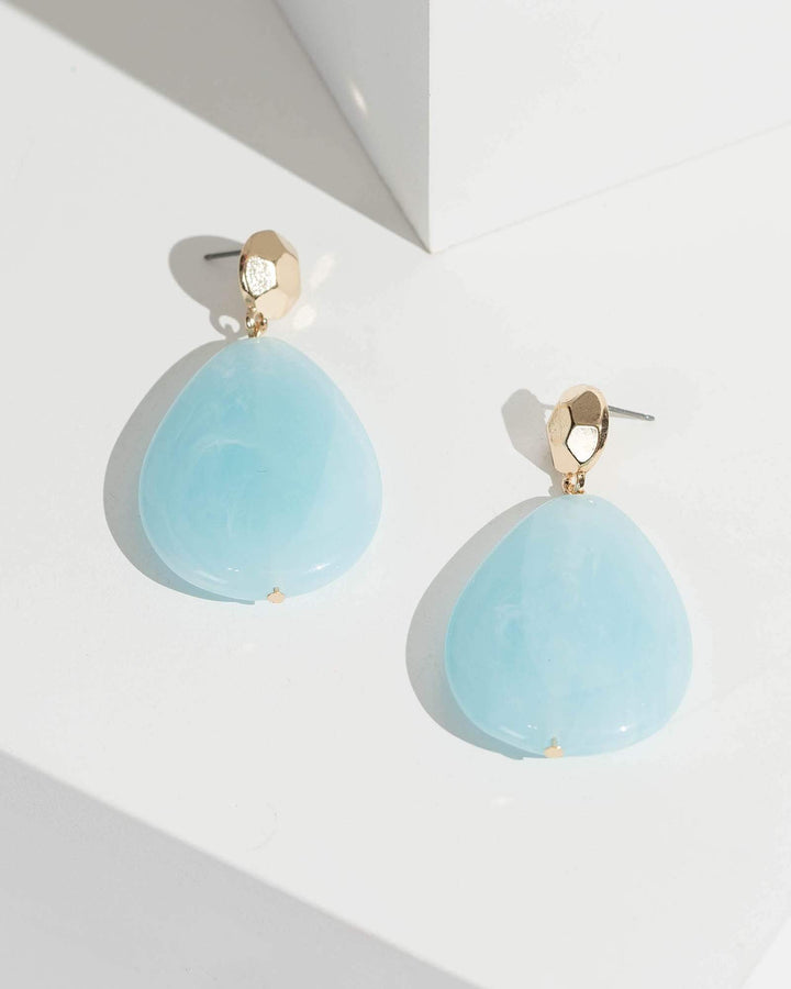 Colette by Colette Hayman Blue Double Acrylic Drop Earrings
