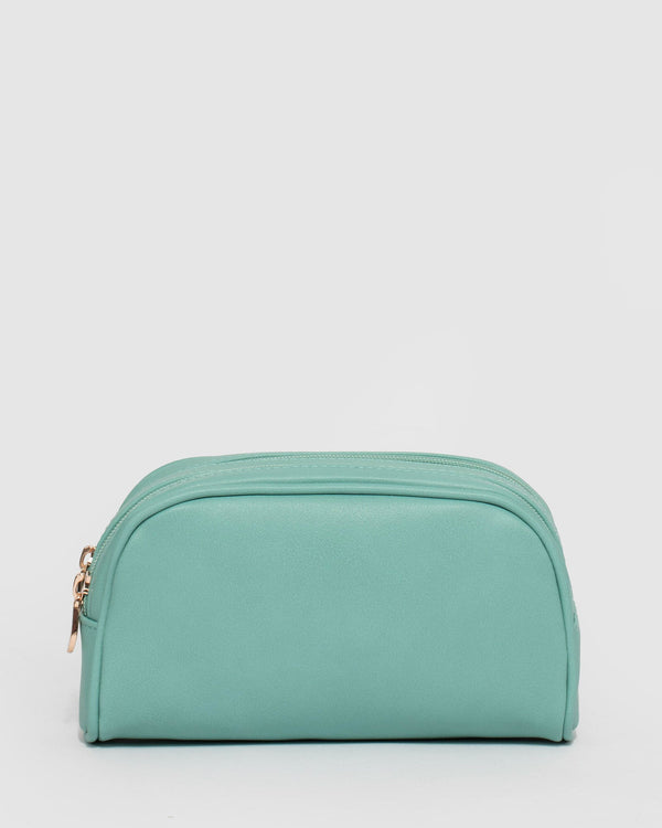 Teal Double Pouch Cosmetic Case | Cosmetic Cases