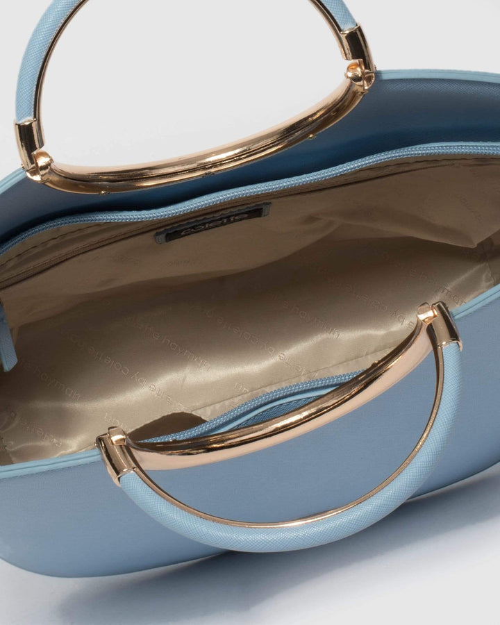 Blue Esme Ring Plain Tote Bag | Tote Bags