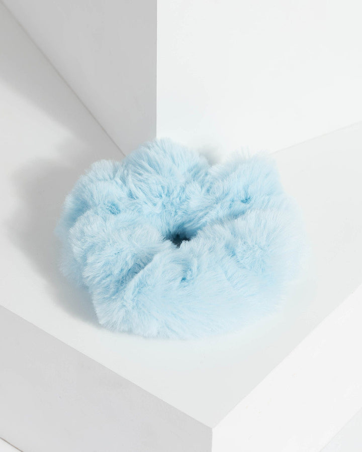Colette by Colette Hayman Blue Fluffy Scrunchie