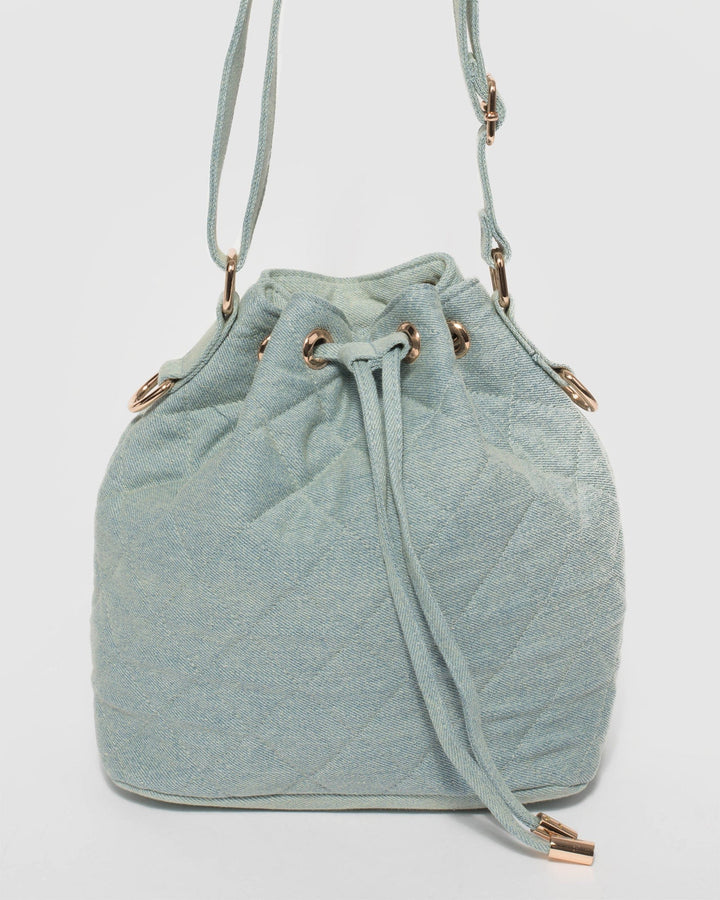 Colette by Colette Hayman Blue Giselle Tab Bucket Bag