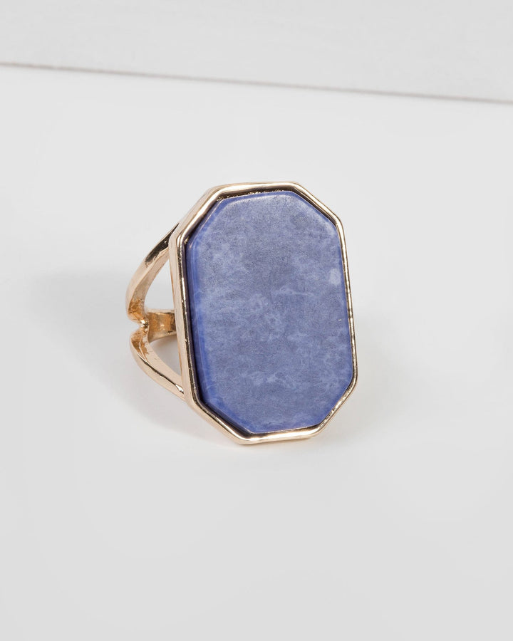 Blue Large Stone Cocktail Ring | Rings