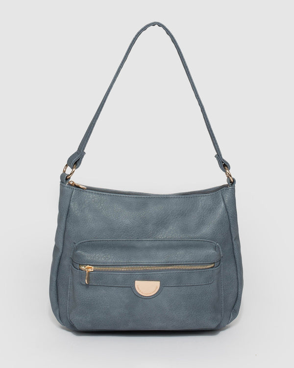 Colette by Colette Hayman Blue Laura Disc Slouch Bag