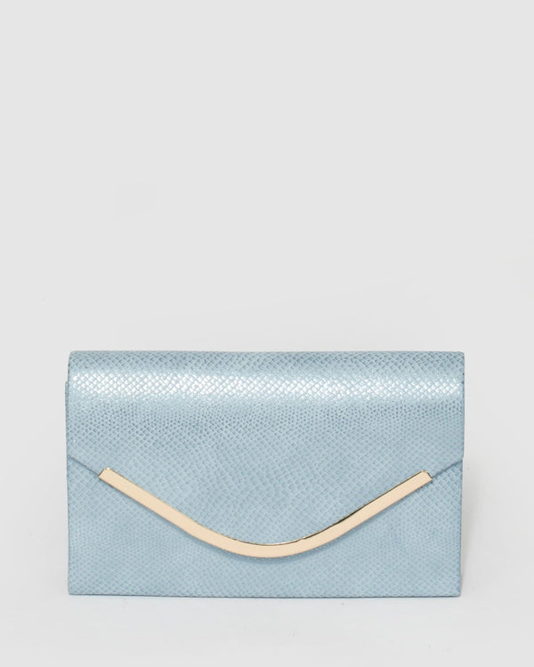 Blue Lila Curve Clutch Bag | Clutch Bags
