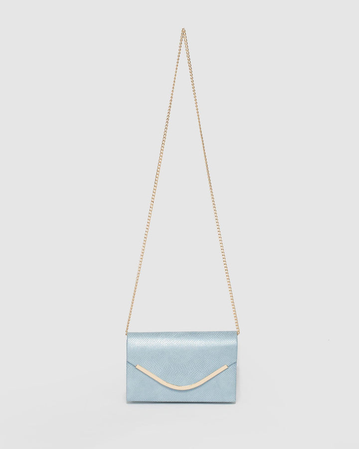 Blue Lila Curve Clutch Bag | Clutch Bags